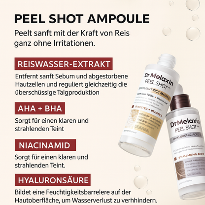 Dr. Melaxin – Rice Peel Shot Duo | Glow & Hautstruktur