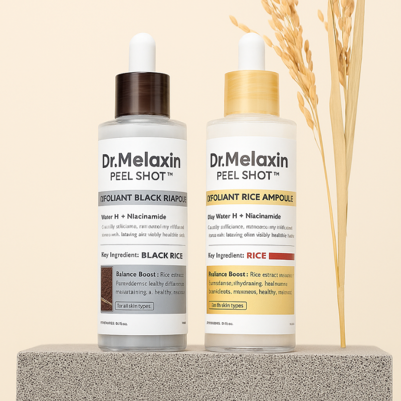 Dr. Melaxin – Rice Peel Shot Duo | Glow & Hautstruktur