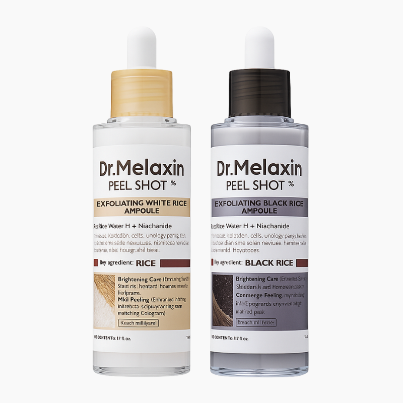 Dr. Melaxin – Rice Peel Shot Duo | Glow & Hautstruktur